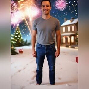 Blue Relaxed Fit Jeans with Natural Fading